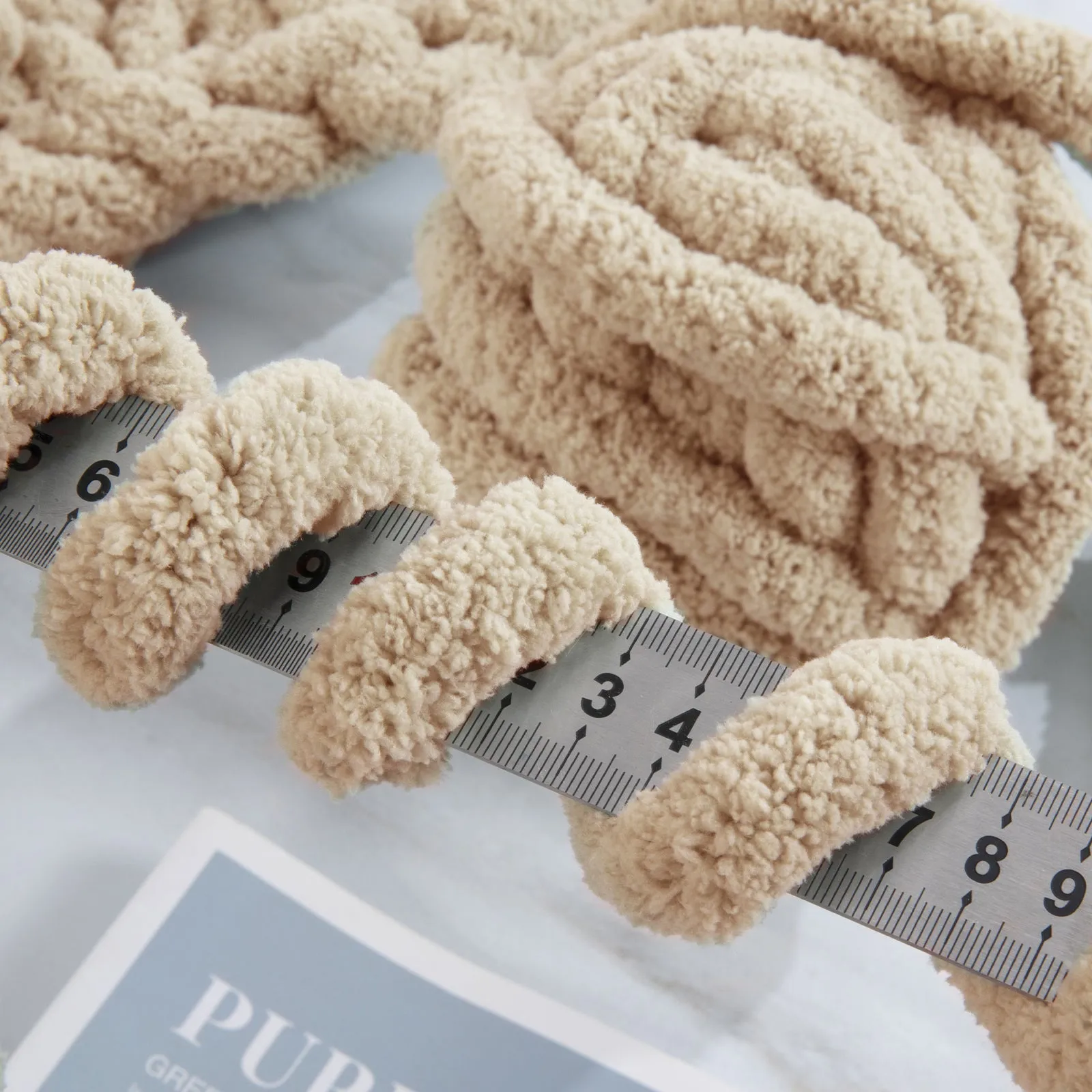HOMBYS Chunky Chenille Yarn for Crocheting, Bulky Thick Fluffy Yarn for Knitting,Super Bulky Chunky Yarn for Hand Knitting Blanket, Soft Plush Yarn, 8 Jumbo Pack