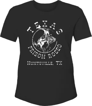 Hooey Women's T-Shirt - Texas Prison Rodeo Graphic "Black"