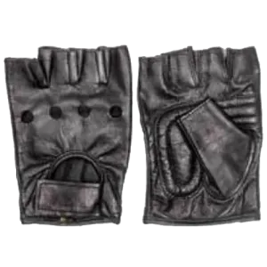 Huss Leather Fingerless Gloves