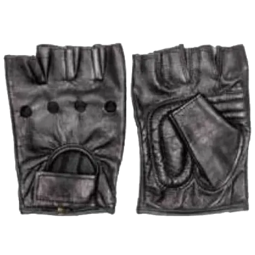 Huss Leather Fingerless Gloves