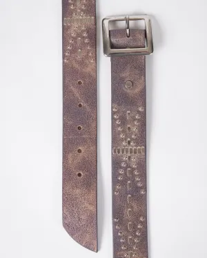 ige belt - blue pearl cracked leather