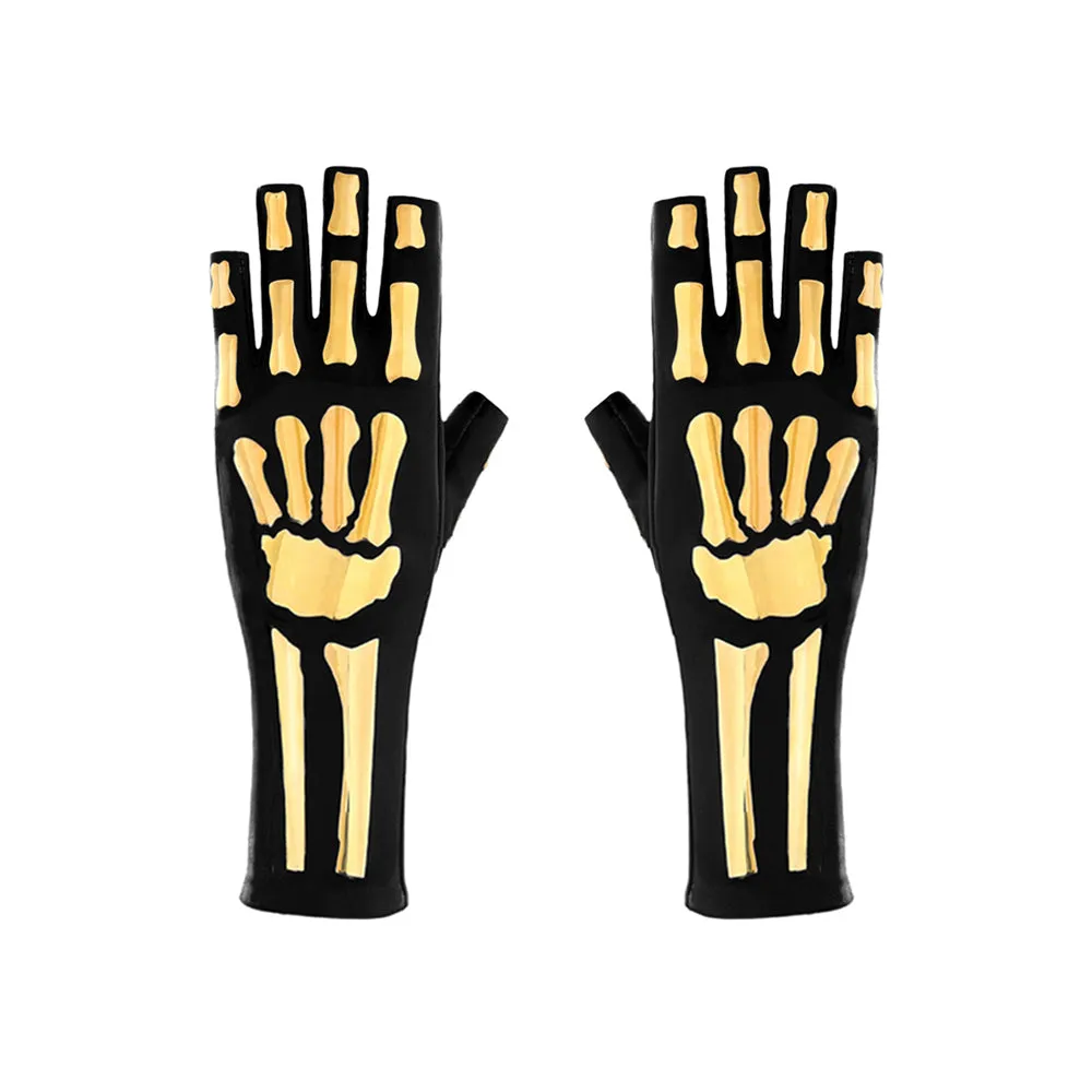 IN STOCK FINGERLESS EXTENDED METAL BONES GLOVES