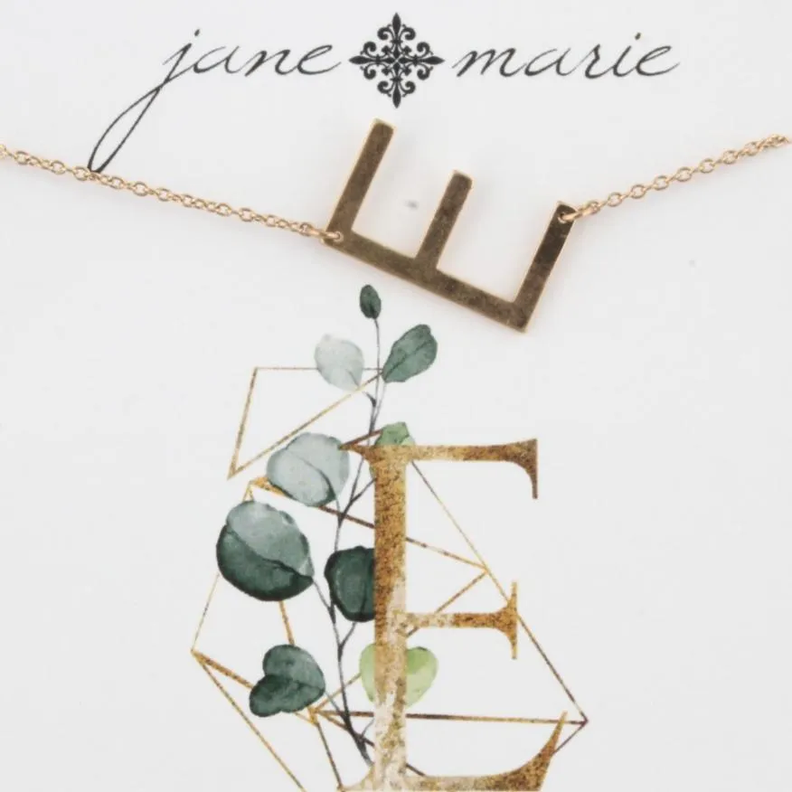 Initial Necklaces: Gold