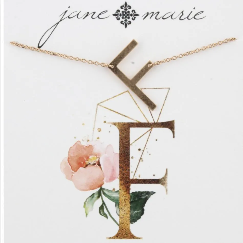 Initial Necklaces: Gold