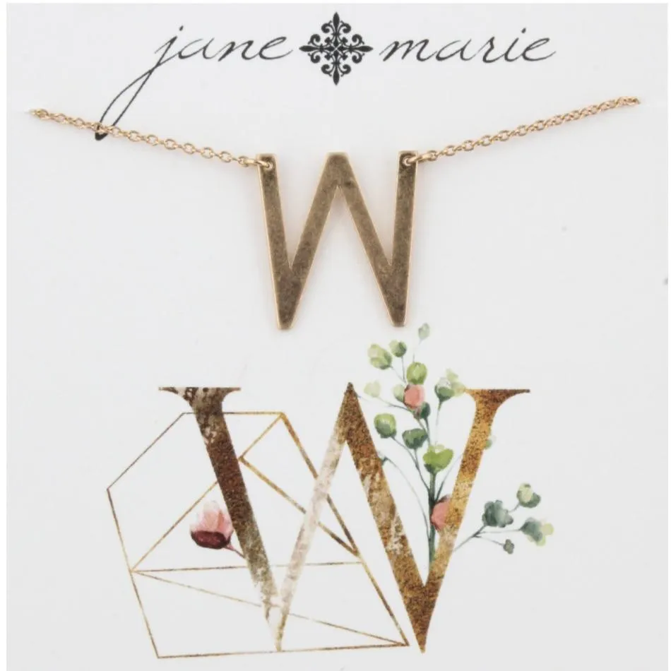 Initial Necklaces: Gold