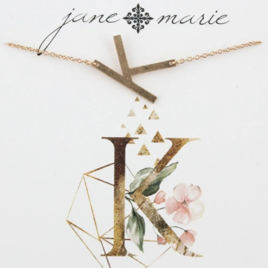 Initial Necklaces: Gold