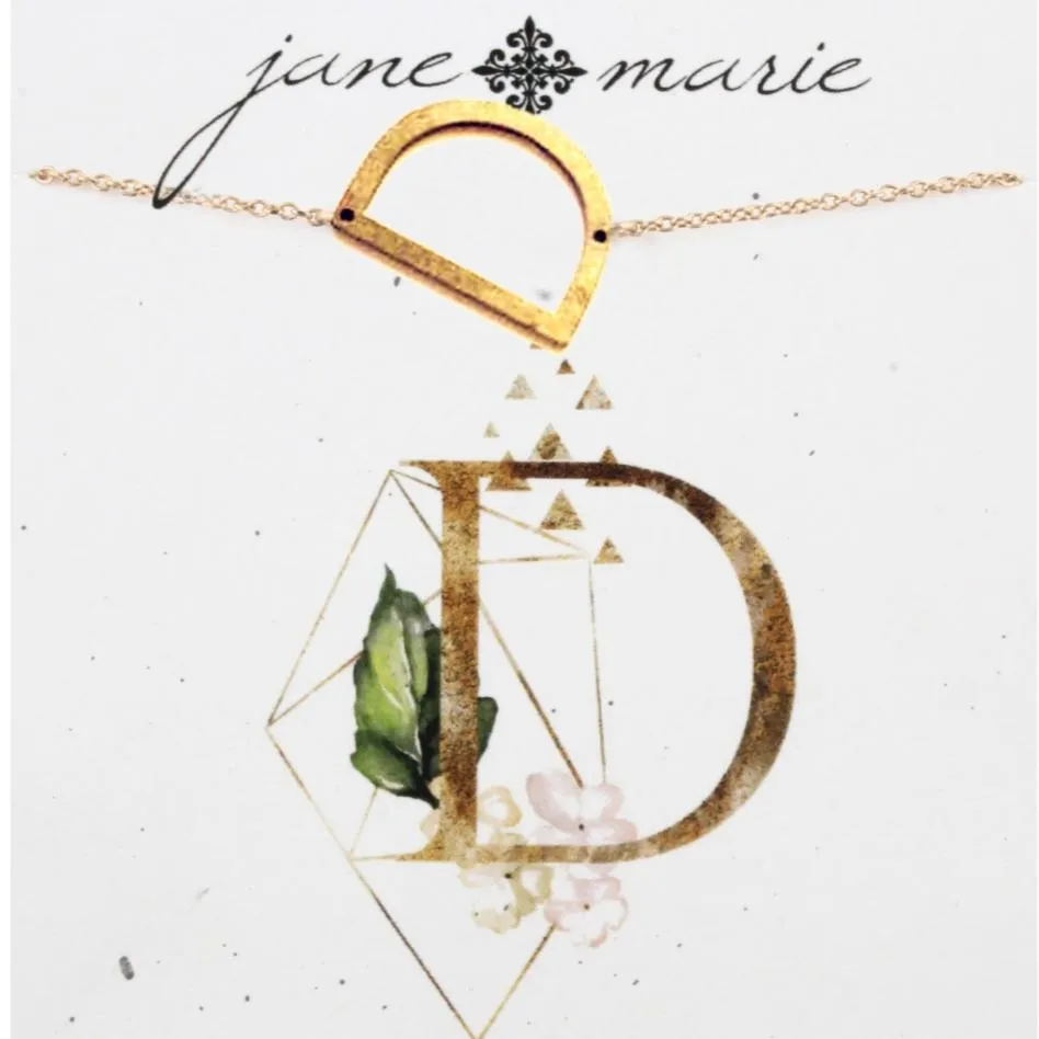 Initial Necklaces: Gold
