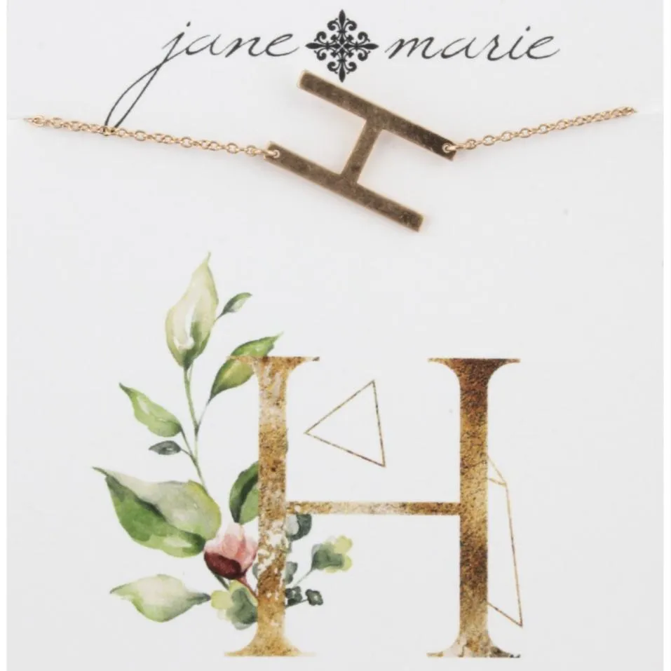 Initial Necklaces: Gold