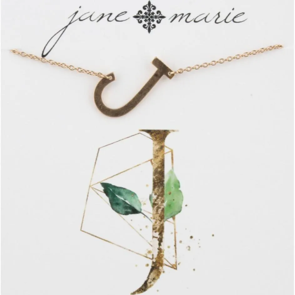 Initial Necklaces: Gold
