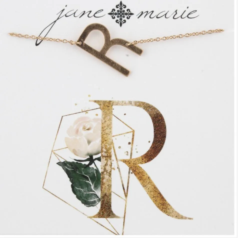 Initial Necklaces: Gold