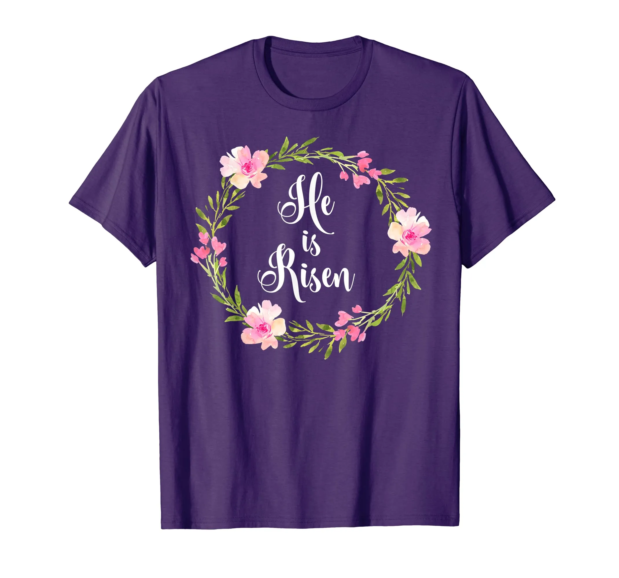 Inspirational He Is Risen T-shirts. Faith Tees for women.
