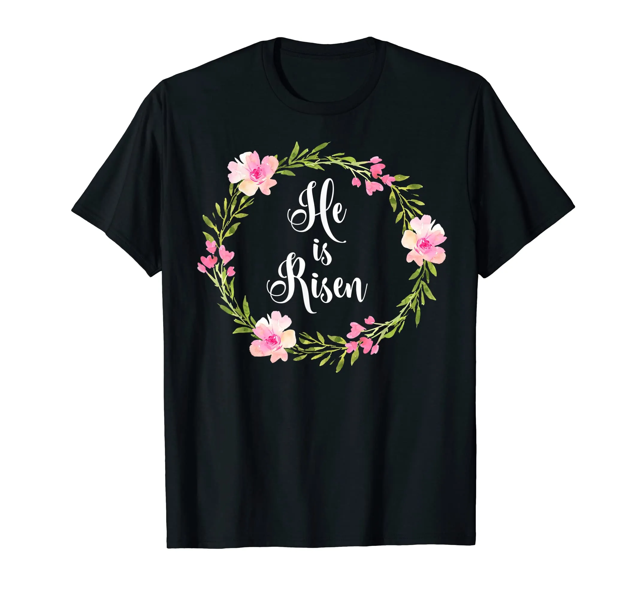 Inspirational He Is Risen T-shirts. Faith Tees for women.