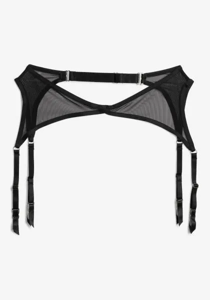Instinct Garter Belt - Black -