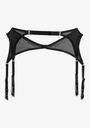 Instinct Garter Belt - Black -