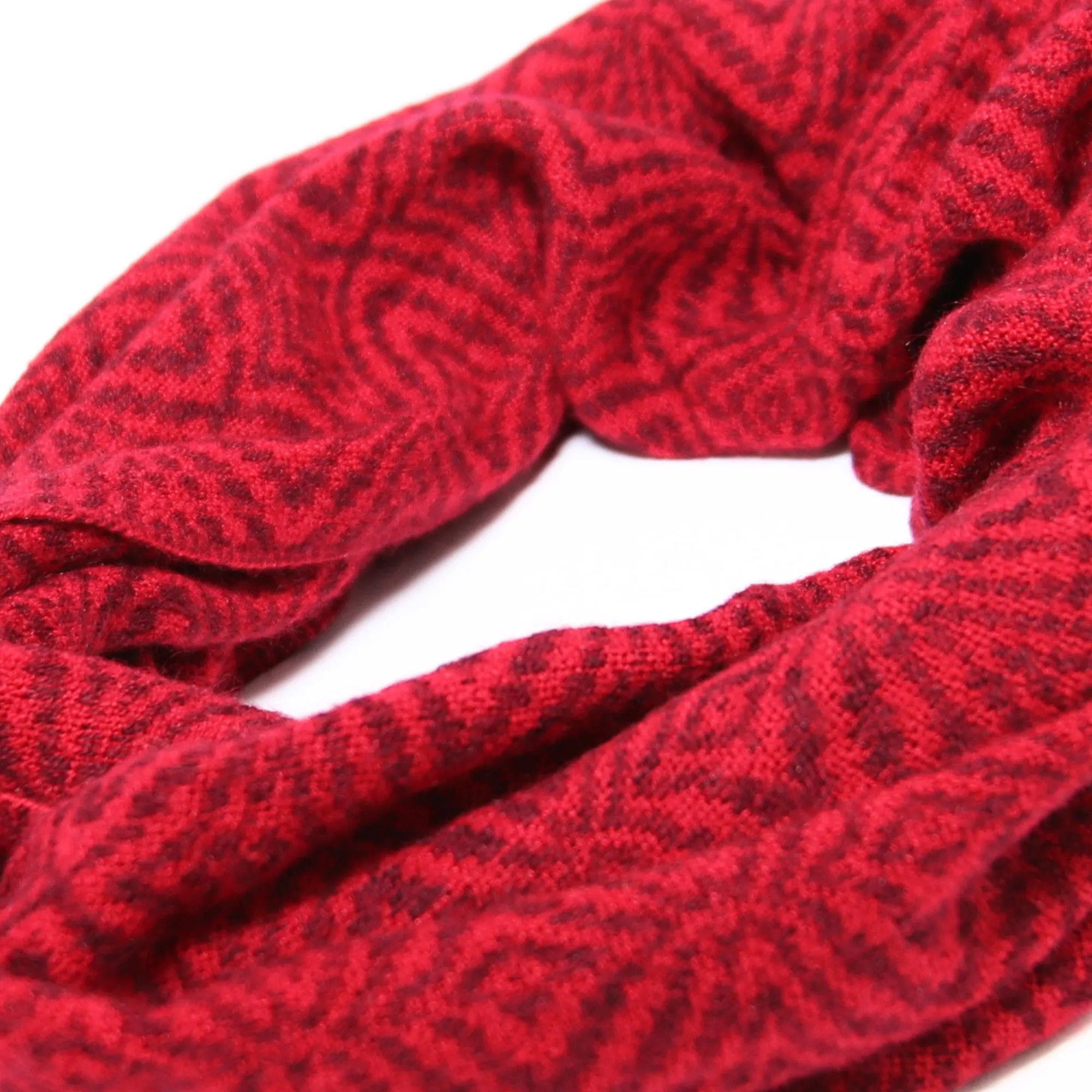 Intense Red Alpaca Infinity Scarf