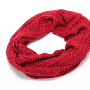Intense Red Alpaca Infinity Scarf