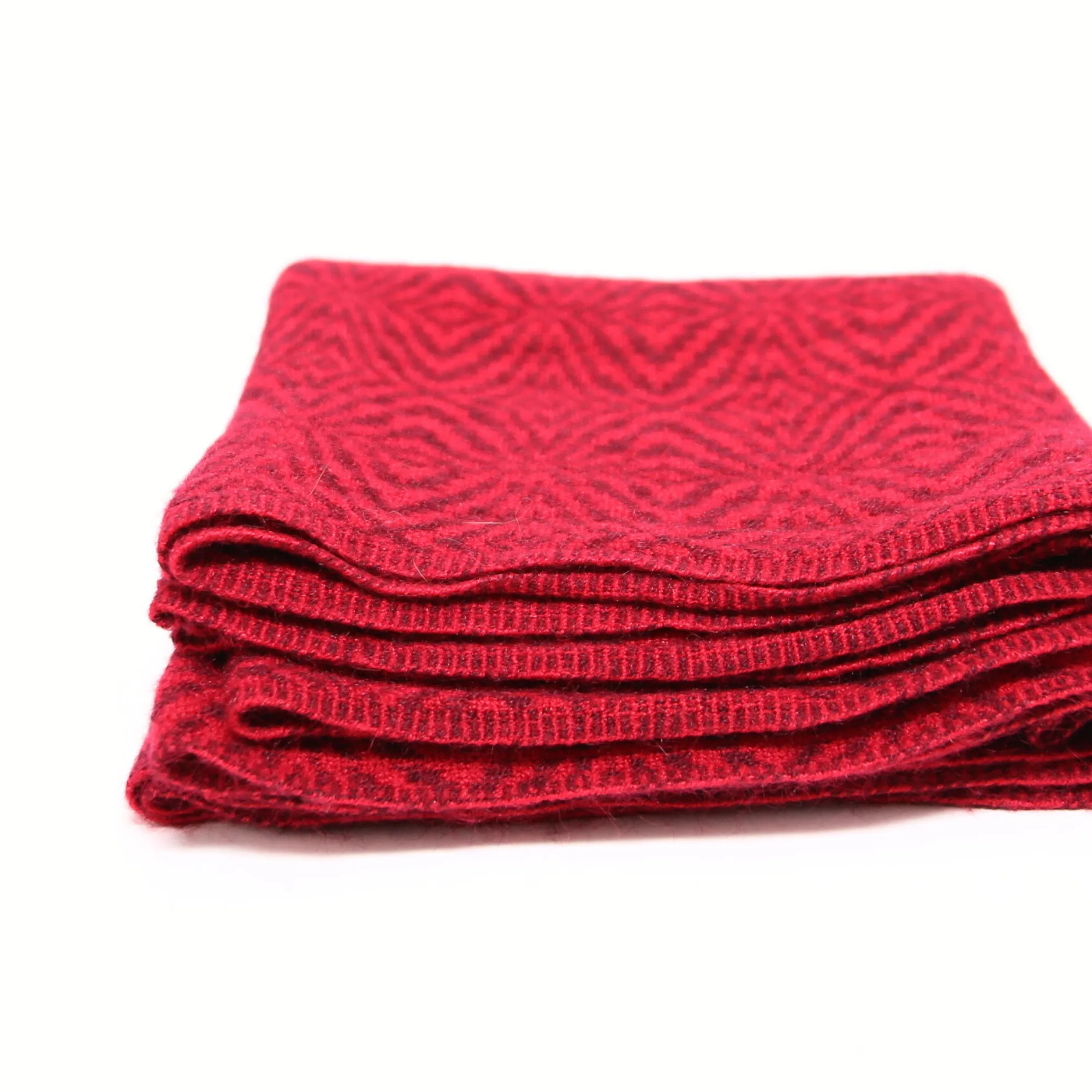 Intense Red Alpaca Infinity Scarf