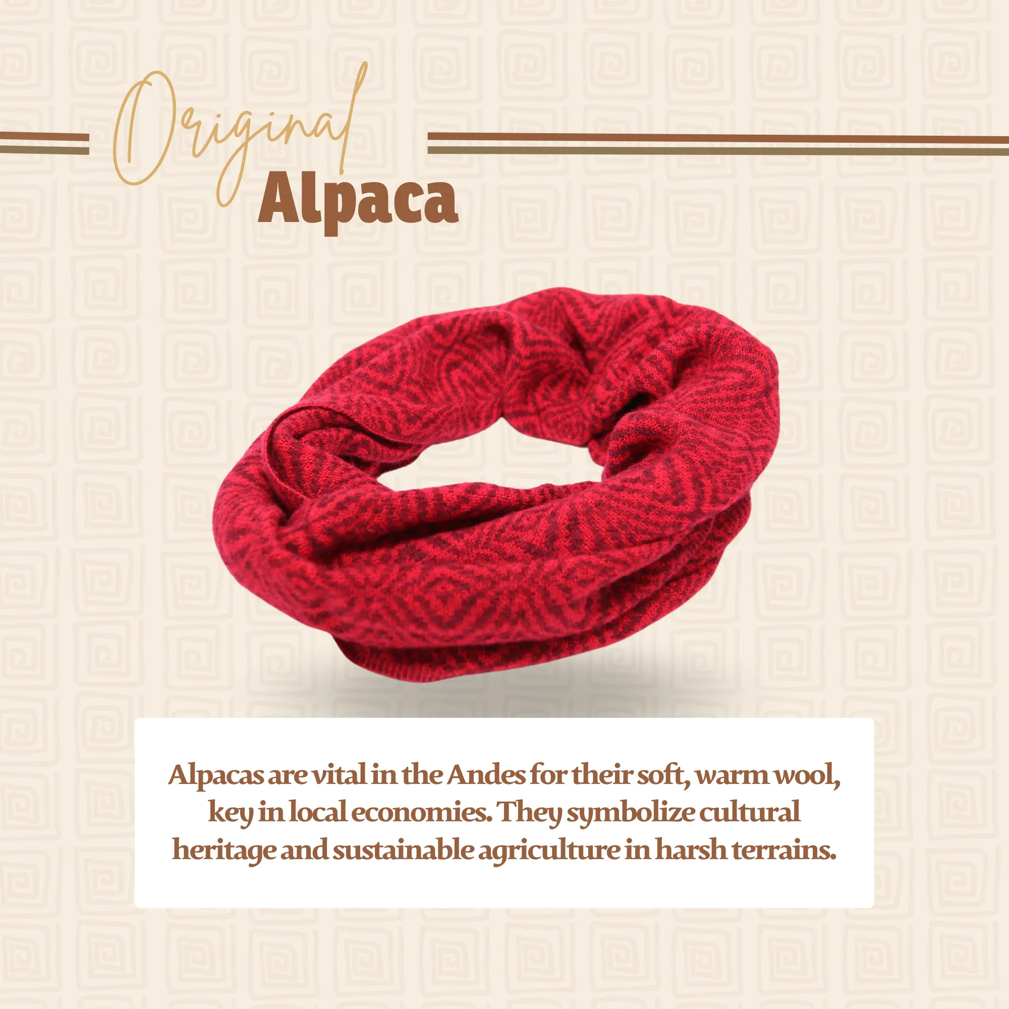 Intense Red Alpaca Infinity Scarf