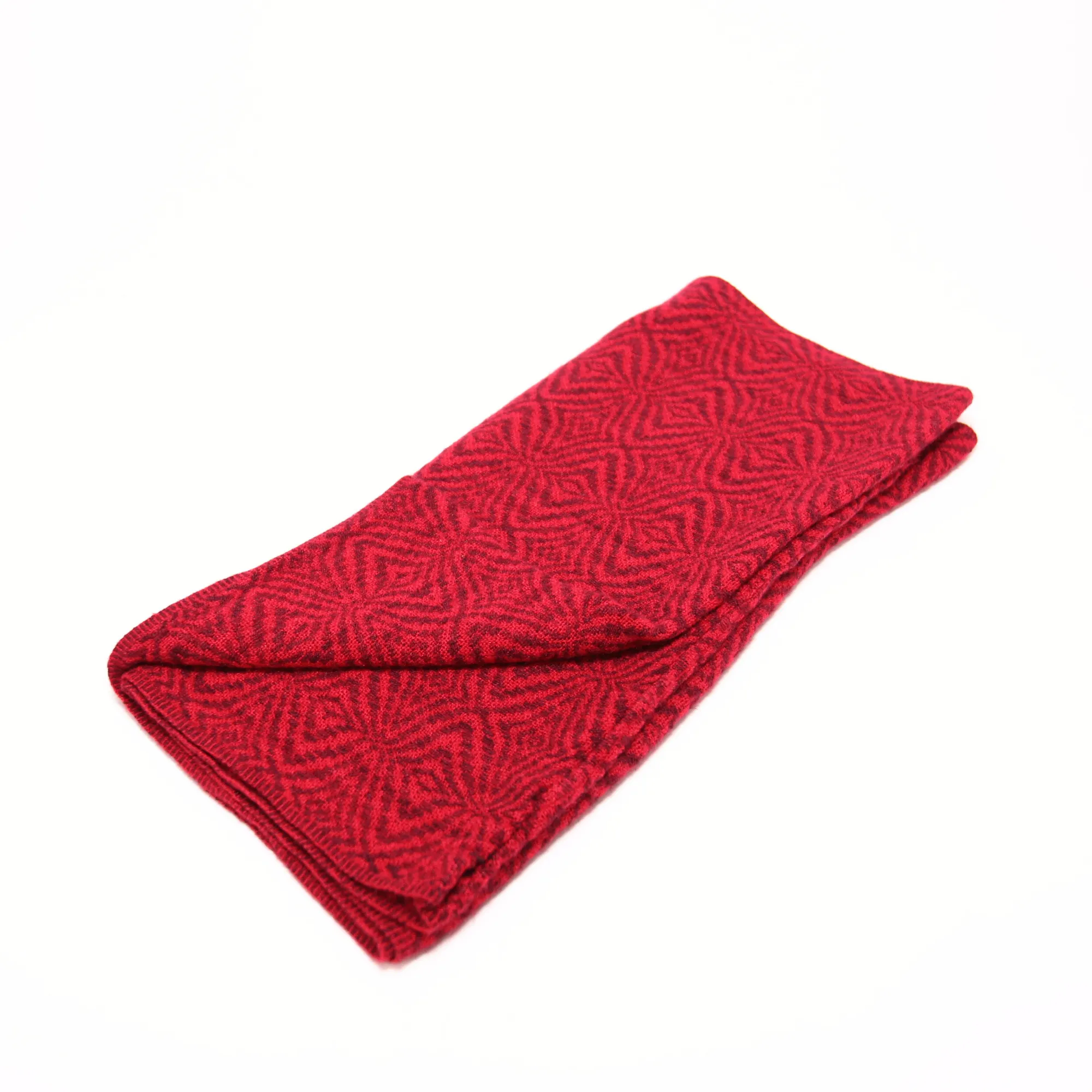 Intense Red Alpaca Infinity Scarf