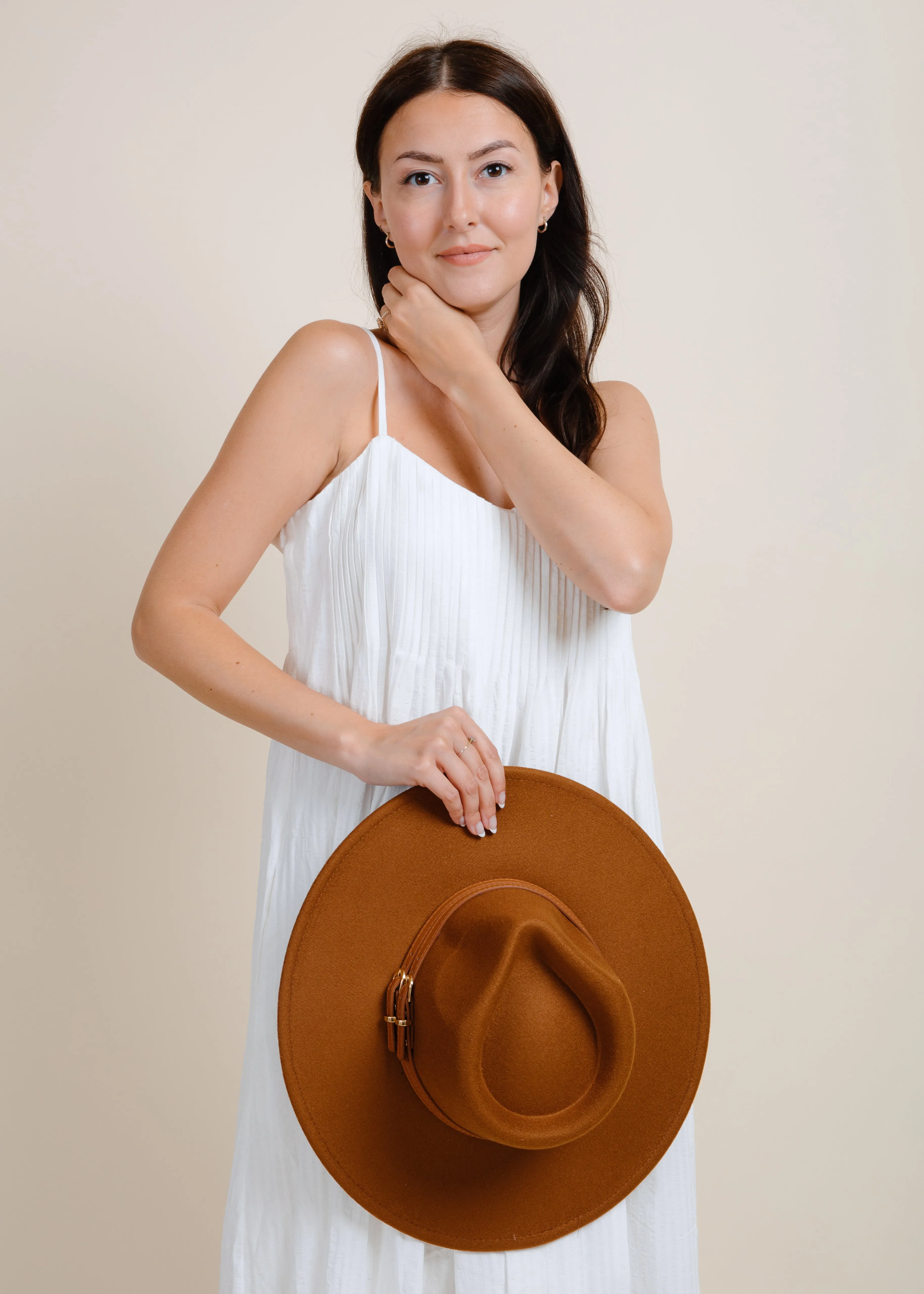 Irene Fedora Hat - Brown