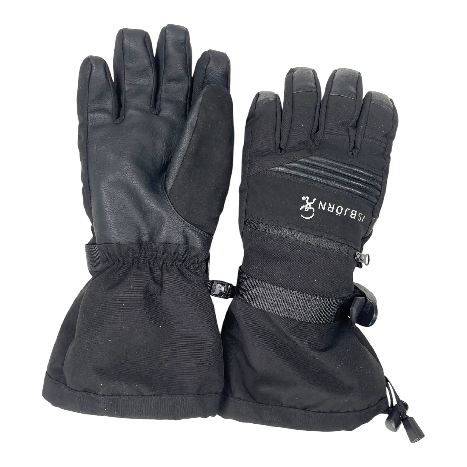 Isbjörn winter gloves, black | 11-14y