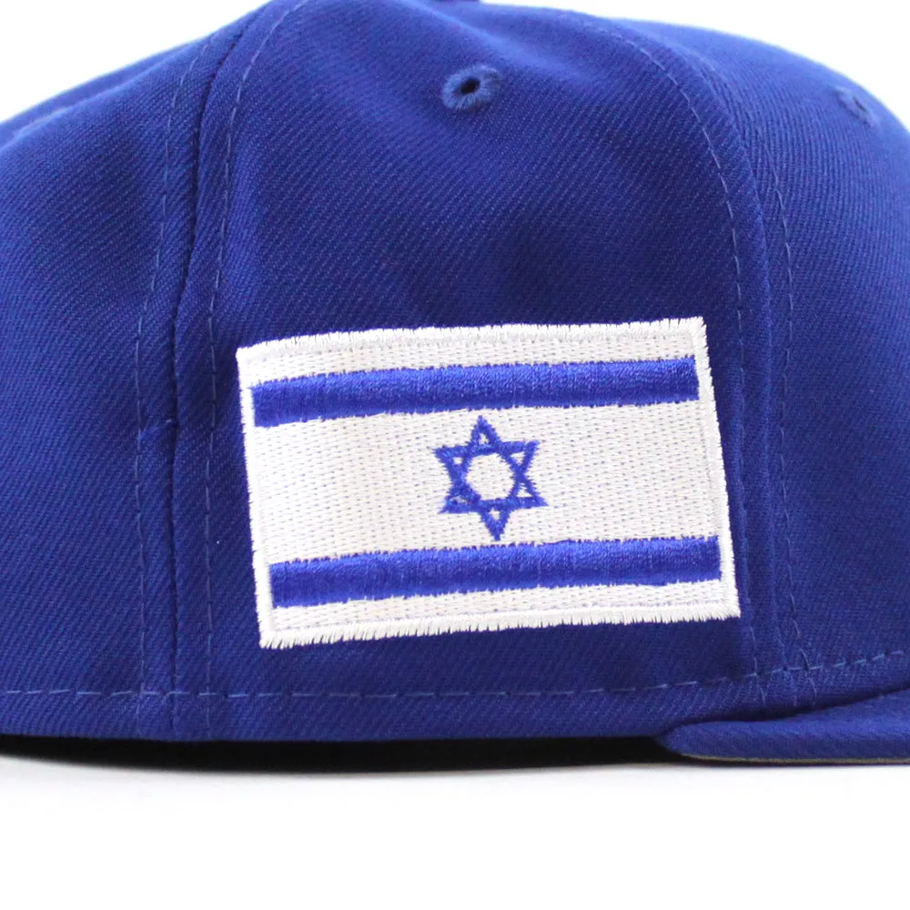 Israel 2023 World Baseball Classic (WBC) New Era 59Fifty Fitted Hat (Blue Gray Under Brim)
