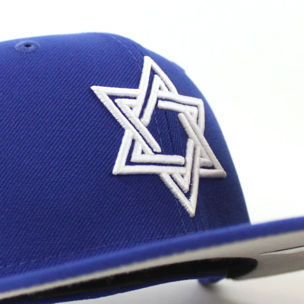 Israel 2023 World Baseball Classic (WBC) New Era 59Fifty Fitted Hat (Blue Gray Under Brim)