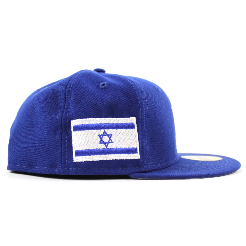 Israel 2023 World Baseball Classic (WBC) New Era 59Fifty Fitted Hat (Blue Gray Under Brim)