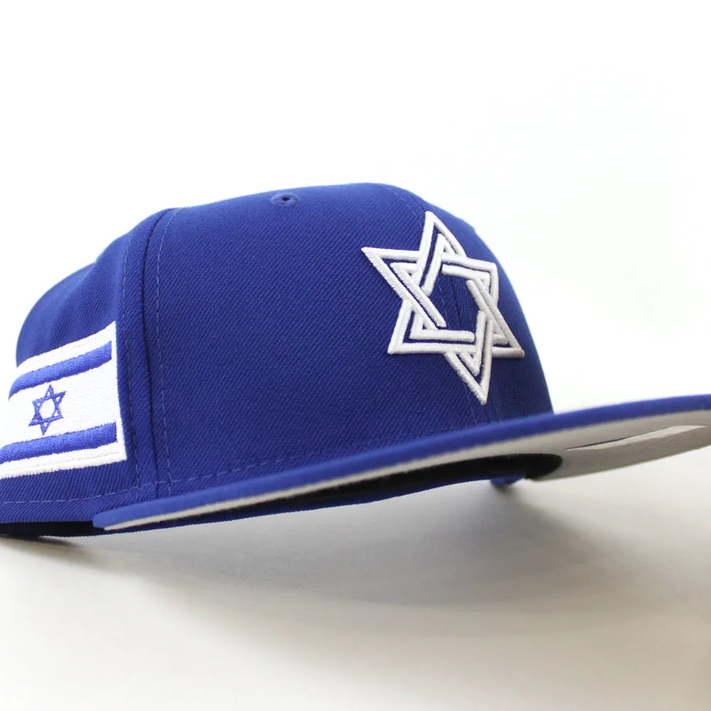 Israel 2023 World Baseball Classic (WBC) New Era 59Fifty Fitted Hat (Blue Gray Under Brim)