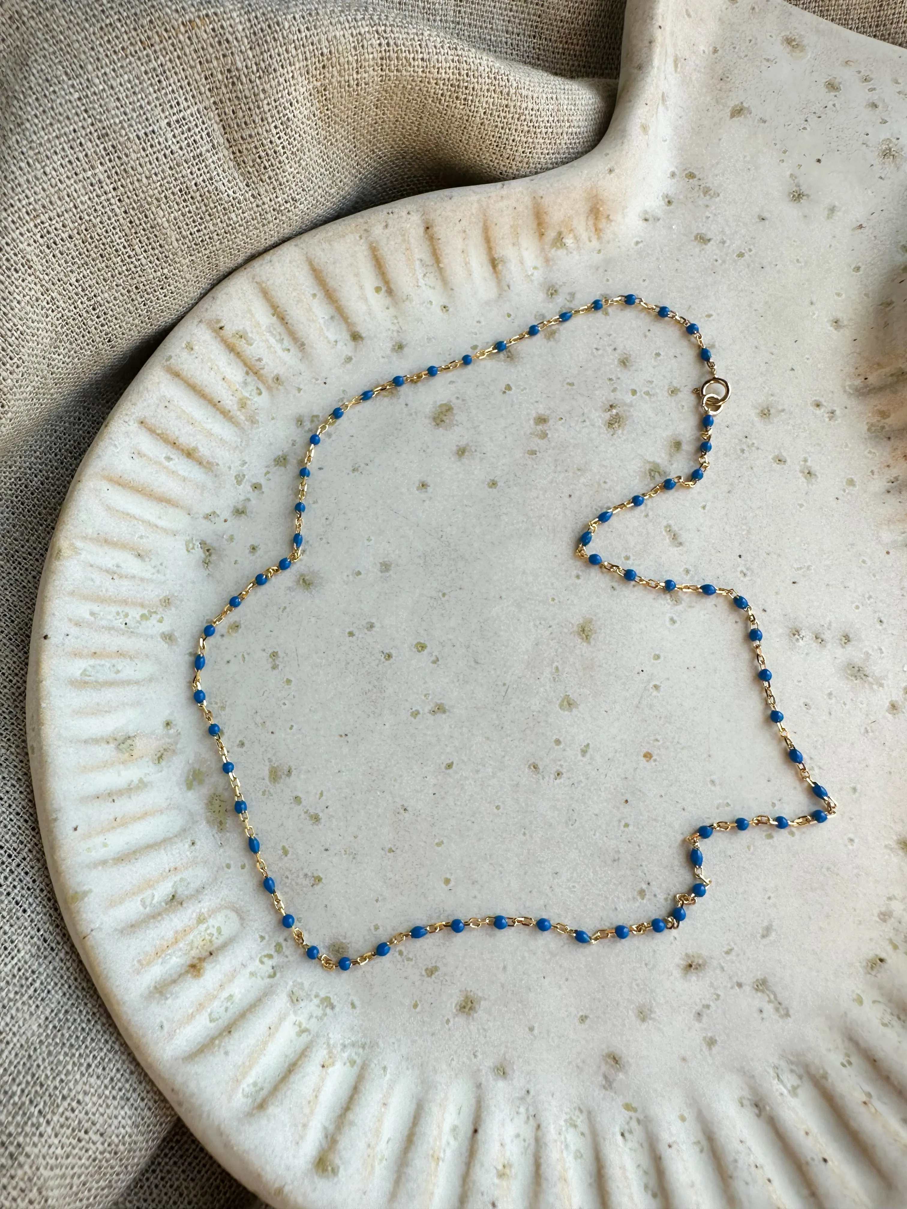 Italian Enamel Chain Necklaces