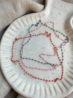Italian Enamel Chain Necklaces