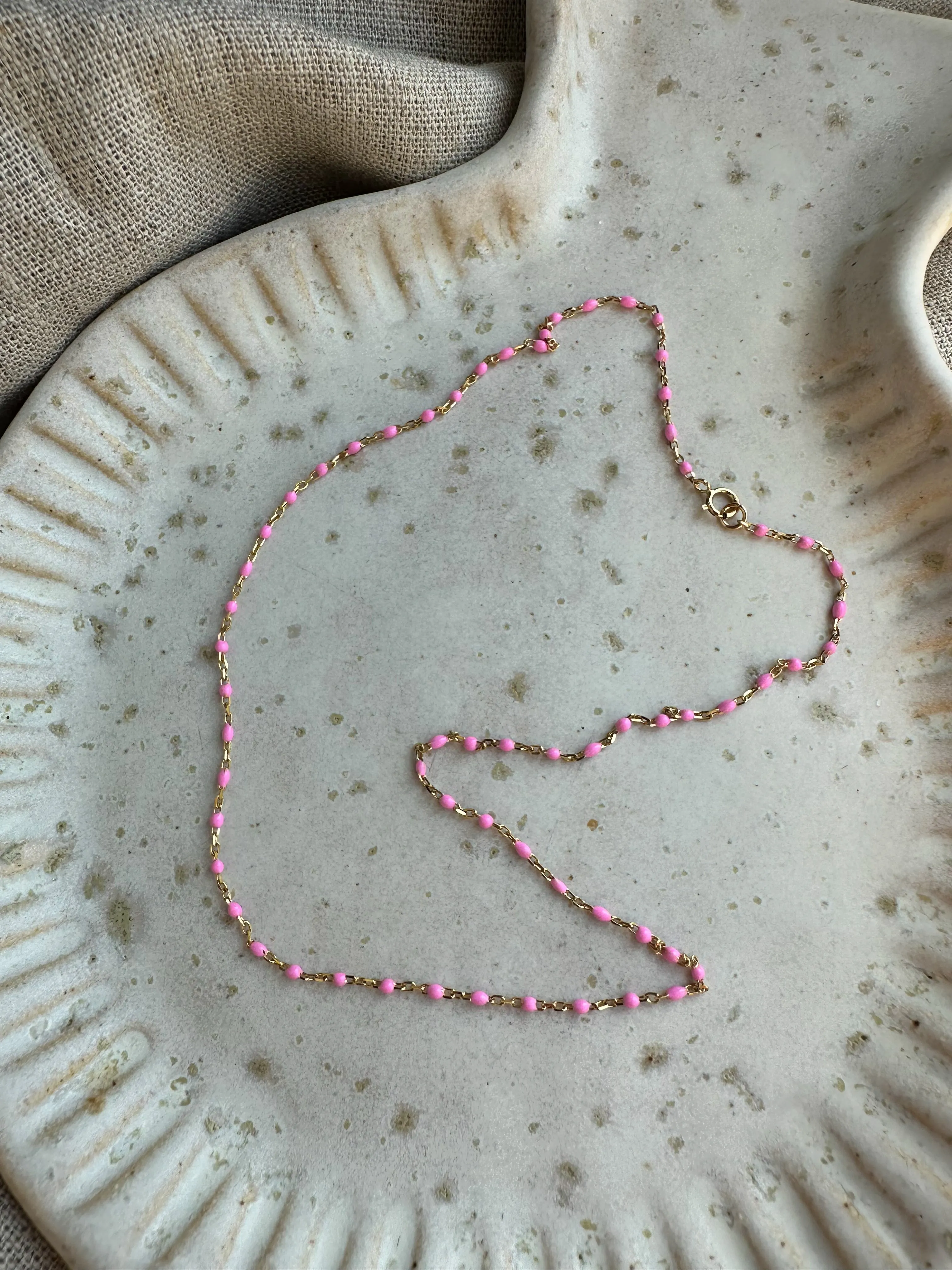 Italian Enamel Chain Necklaces