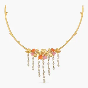 Jalaja Floral Statement Cuff Necklace