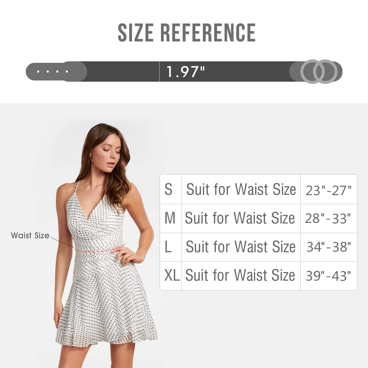 JASGOOD Women Stretchy Wide Waist Belts, Ladies Elastic Belt for Dresses Double Ring Buckle