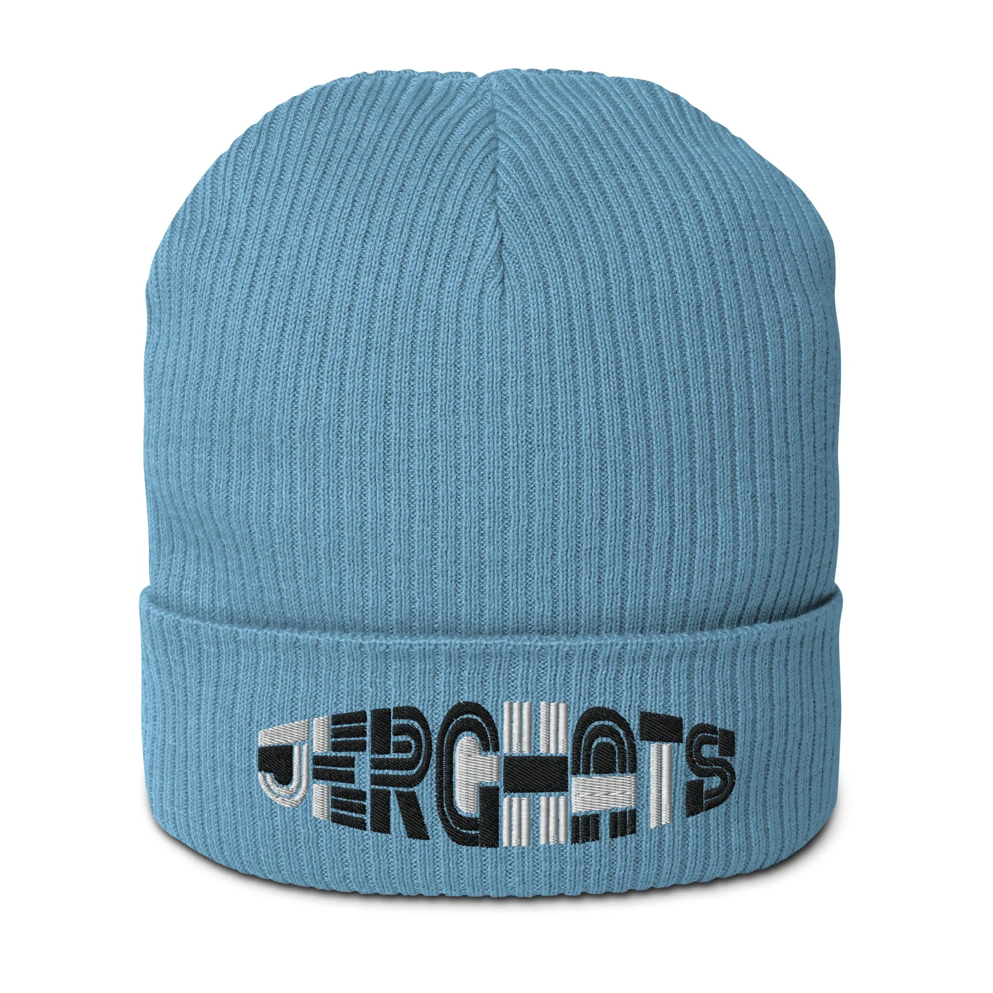 Jerghats B&W Organic ribbed beanie
