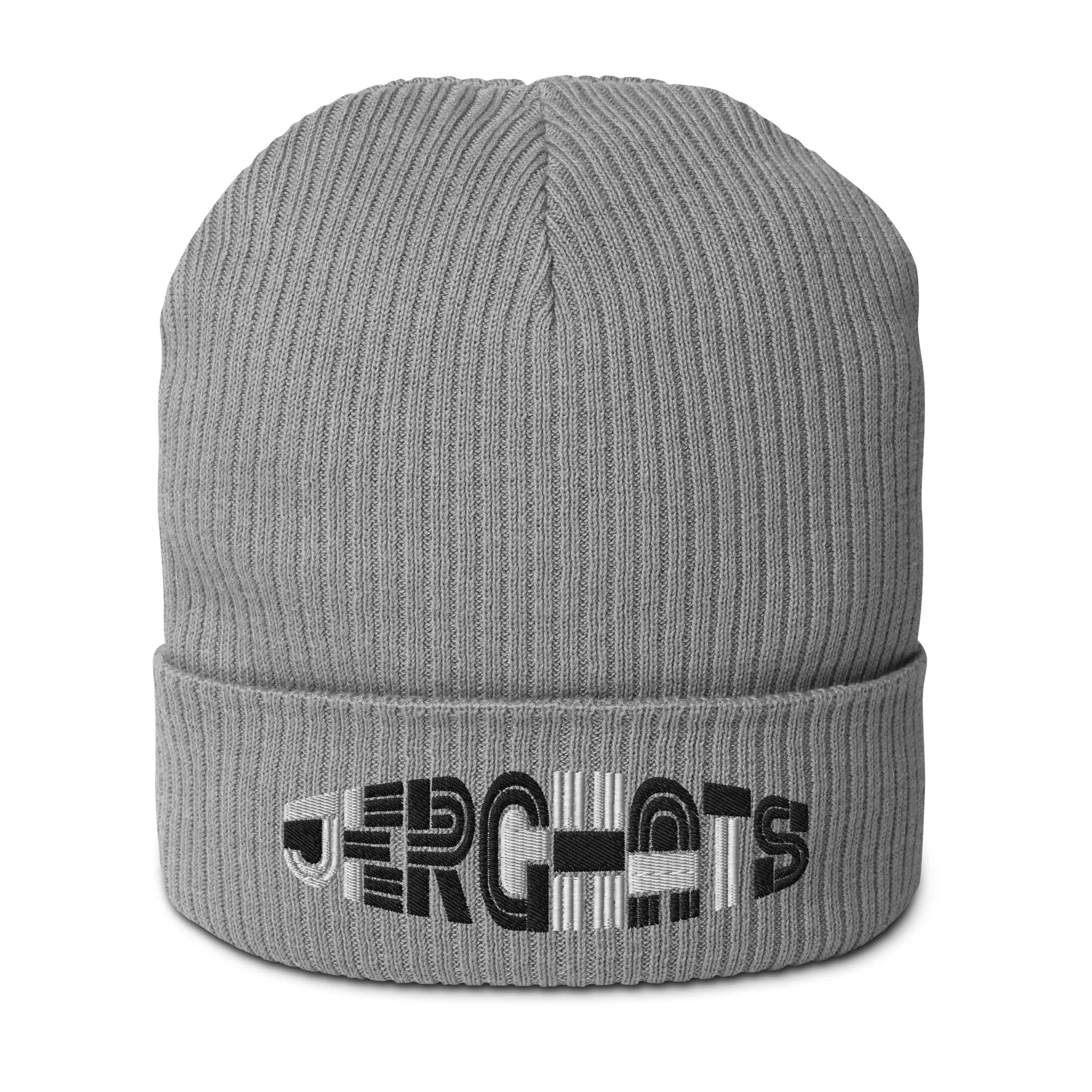 Jerghats B&W Organic ribbed beanie