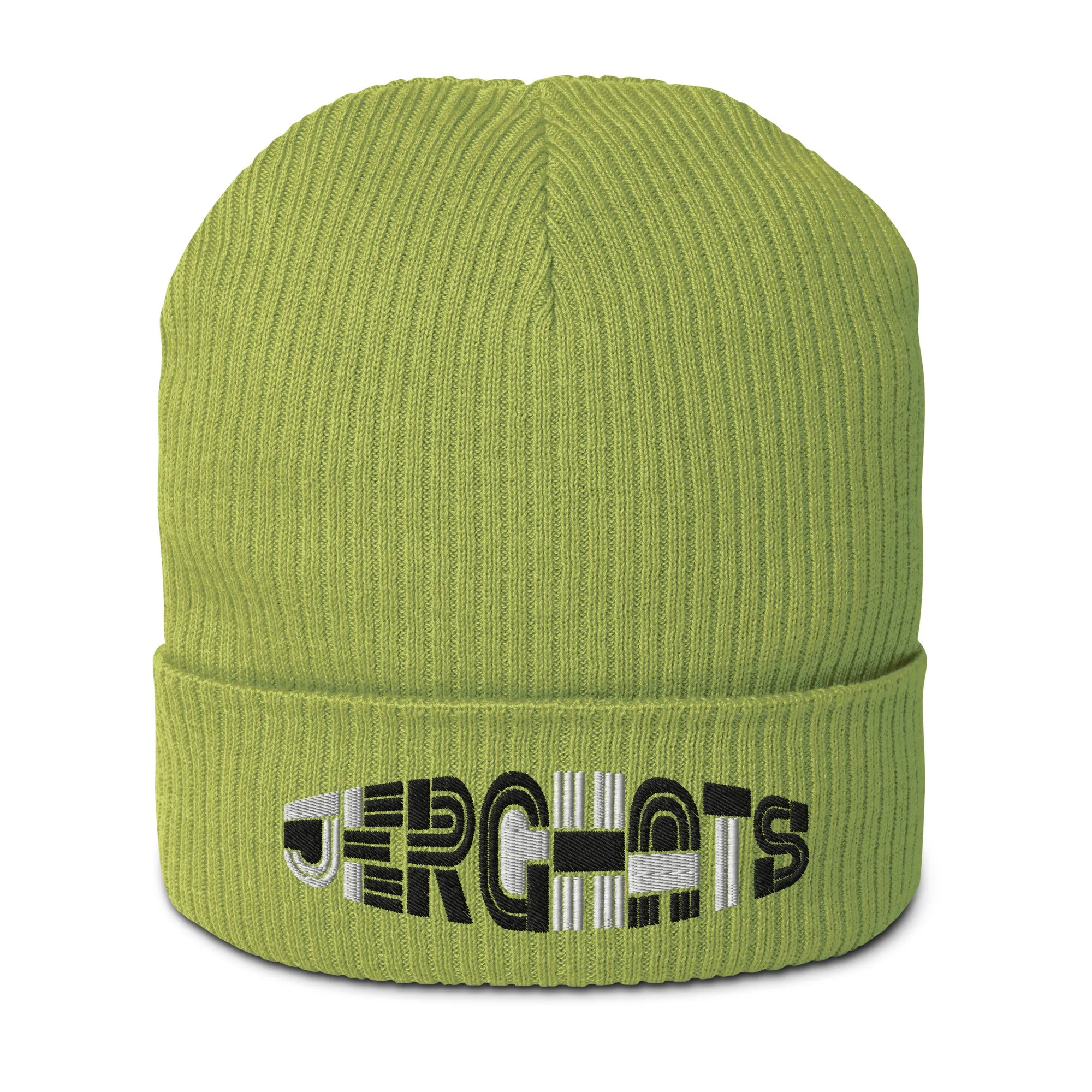 Jerghats B&W Organic ribbed beanie