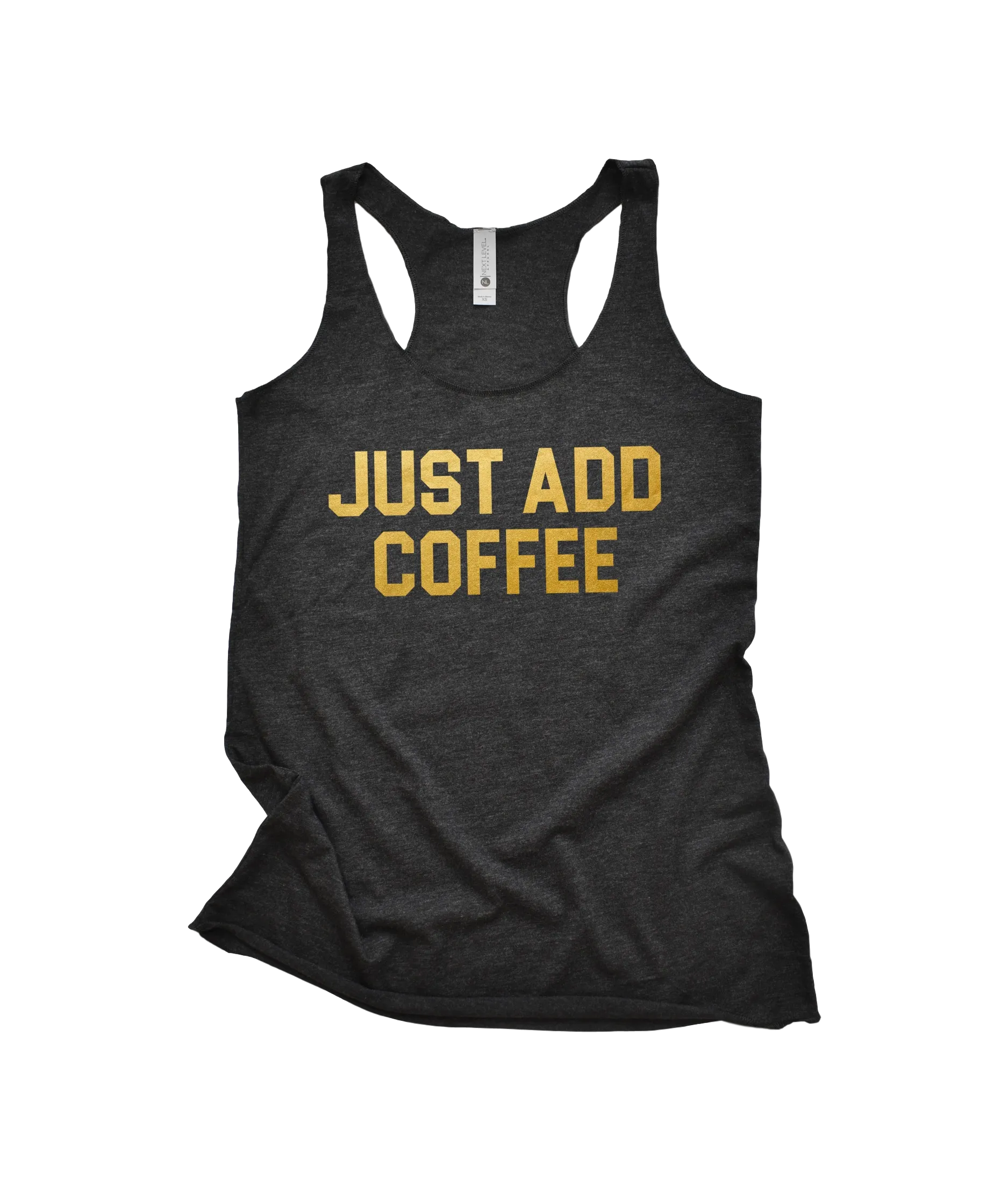Just Add Coffee Tank | Women's Fitting Racer Tank Top