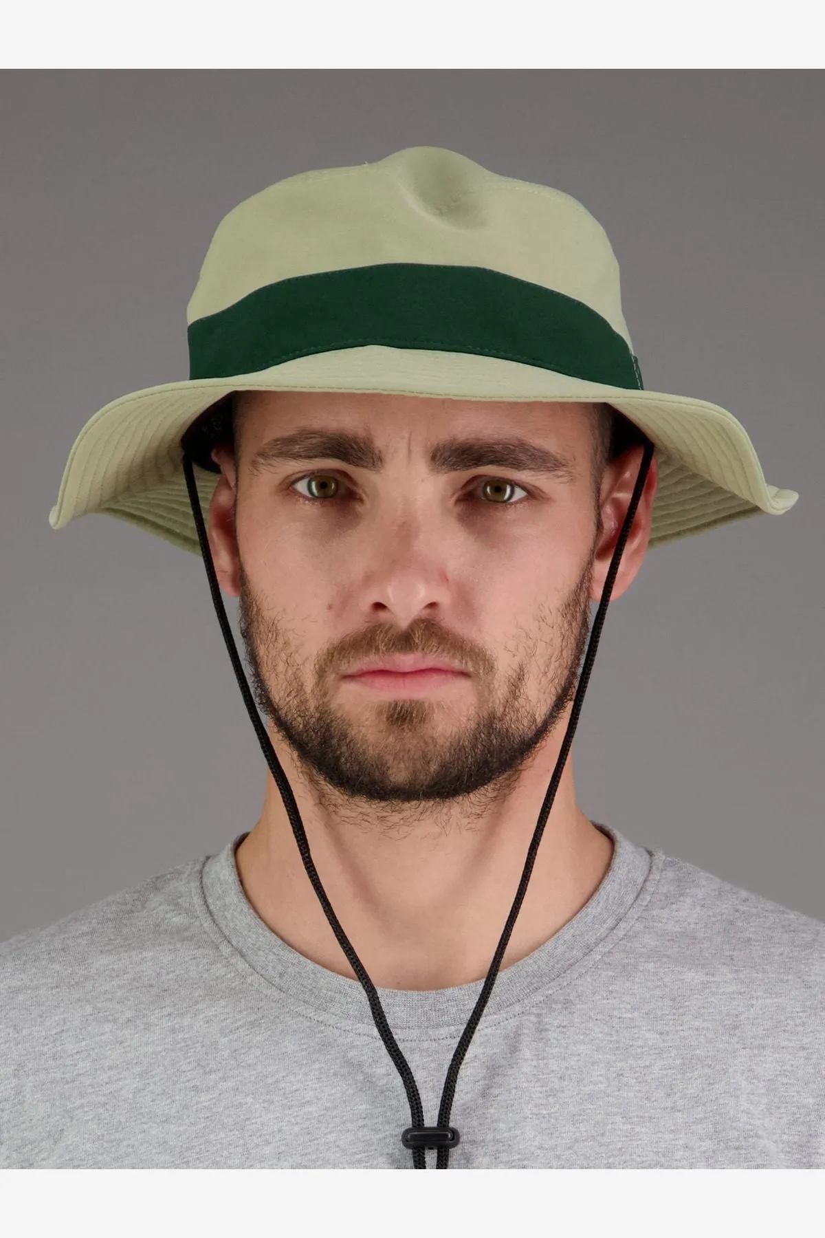 JUST ANOTHER FISHERMAN VOYAGER WIDE BRIM - LIGHT GREY/GREEN