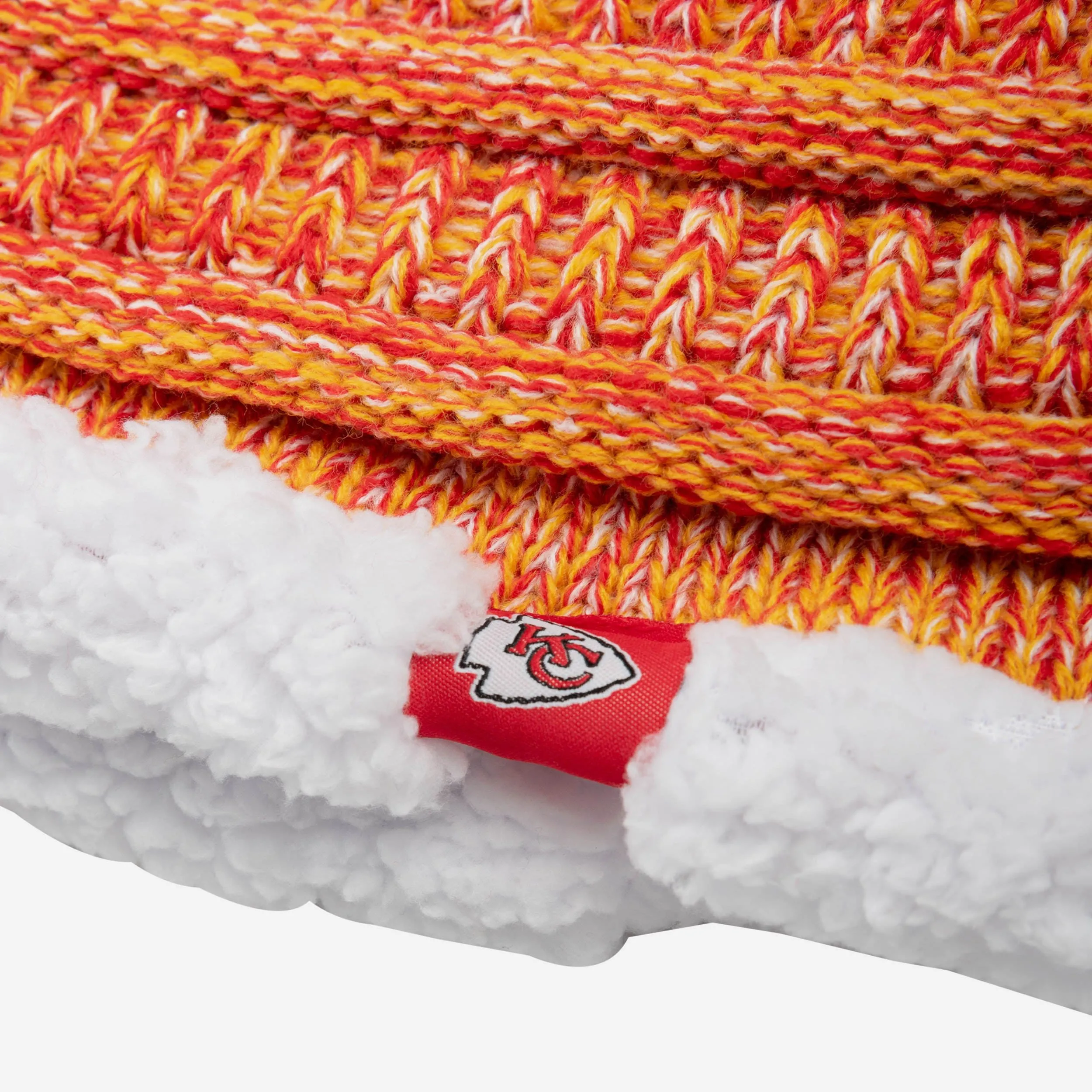 Kansas City Chiefs Womens Color Wave Chunky Beanie & Gaiter Scarf Set