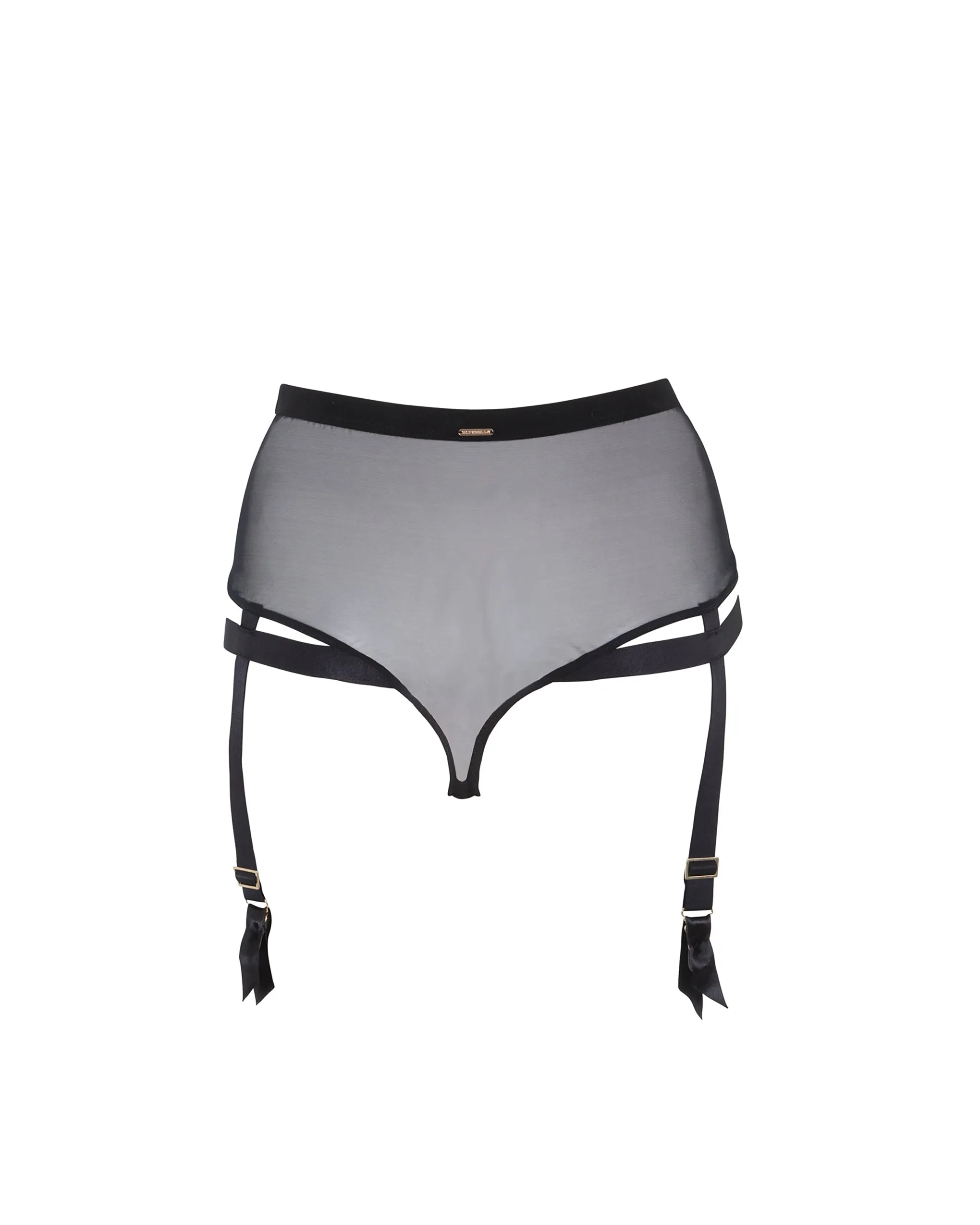 Karolina Garter Belt Thong in Black