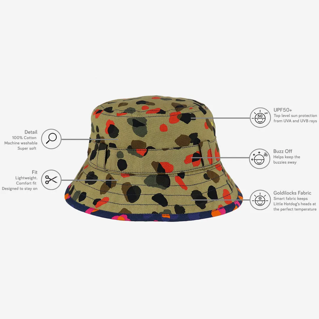 Kids Adventurer Bucket Hat: Leopard Neutral