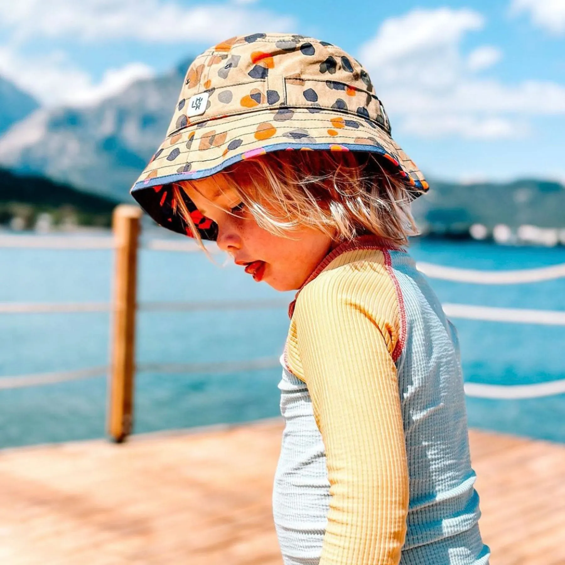 Kids Adventurer Bucket Hat: Leopard Neutral