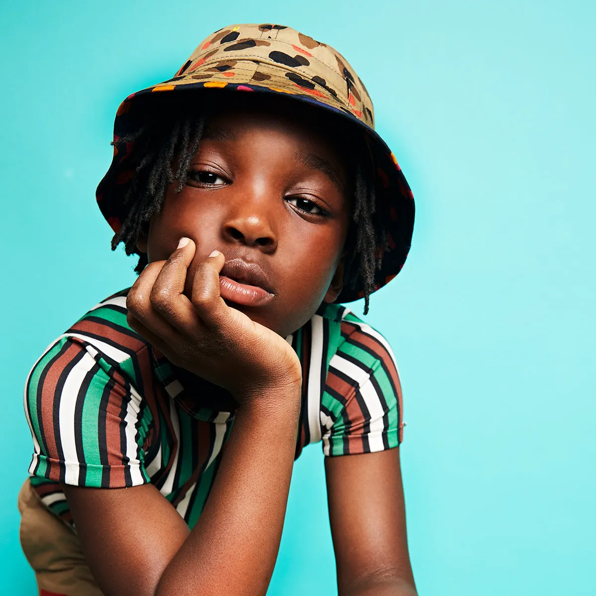 Kids Adventurer Bucket Hat: Leopard Neutral