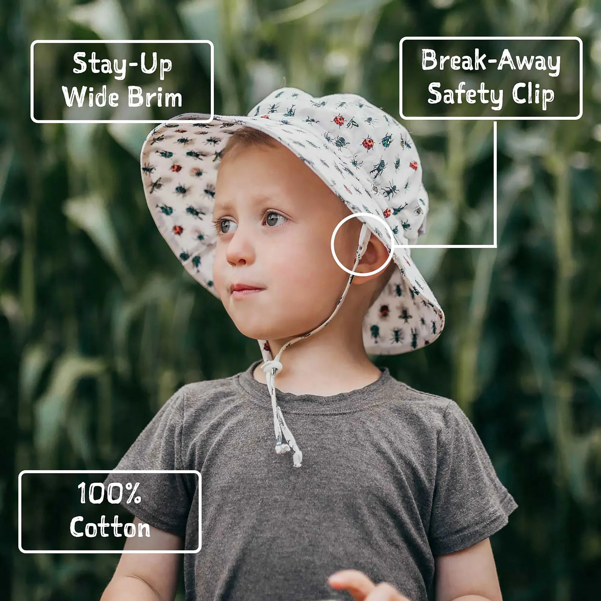 Kids Cotton Bucket Hats | Blue Whale