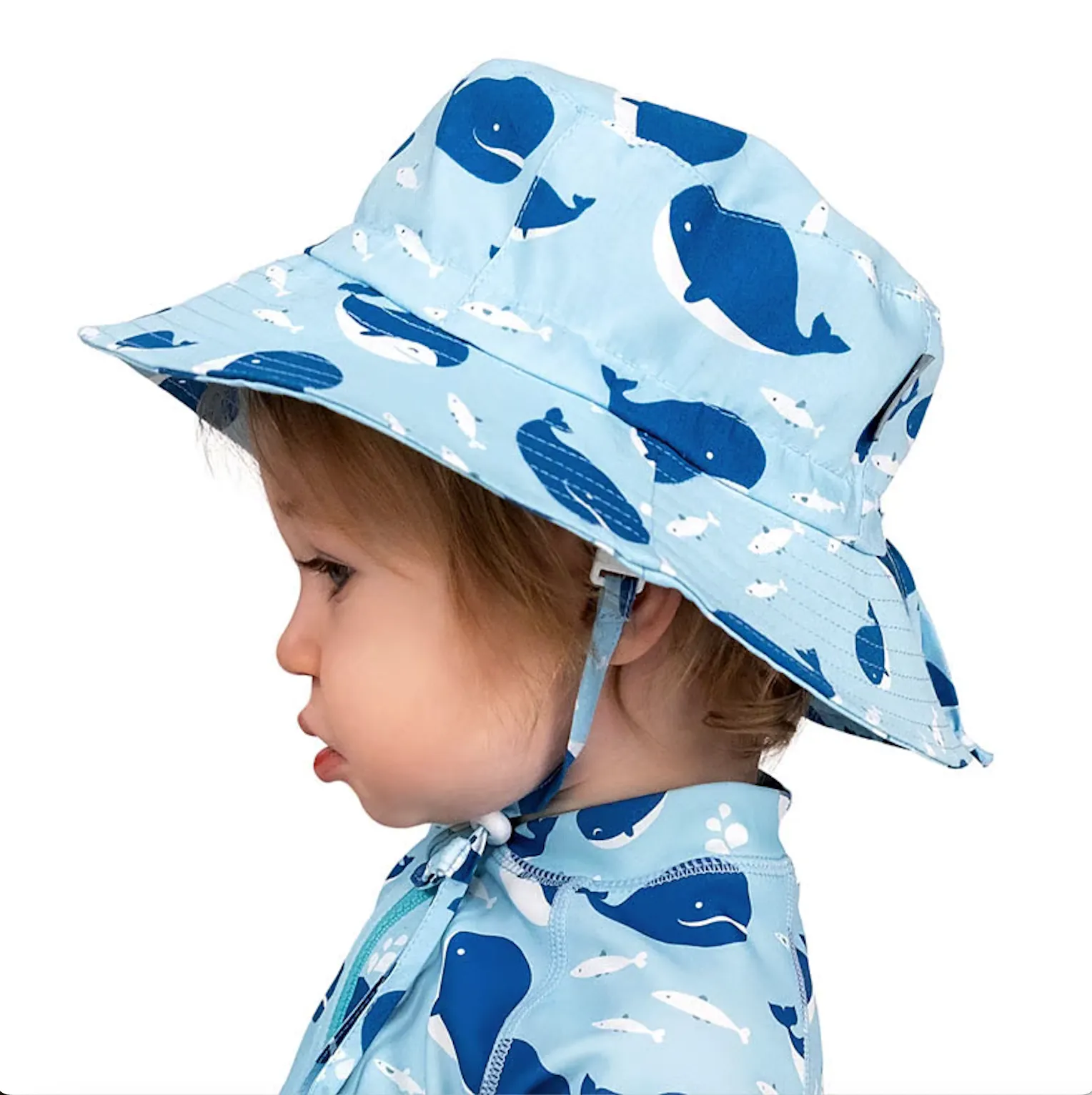 Kids Cotton Bucket Hats | Blue Whale