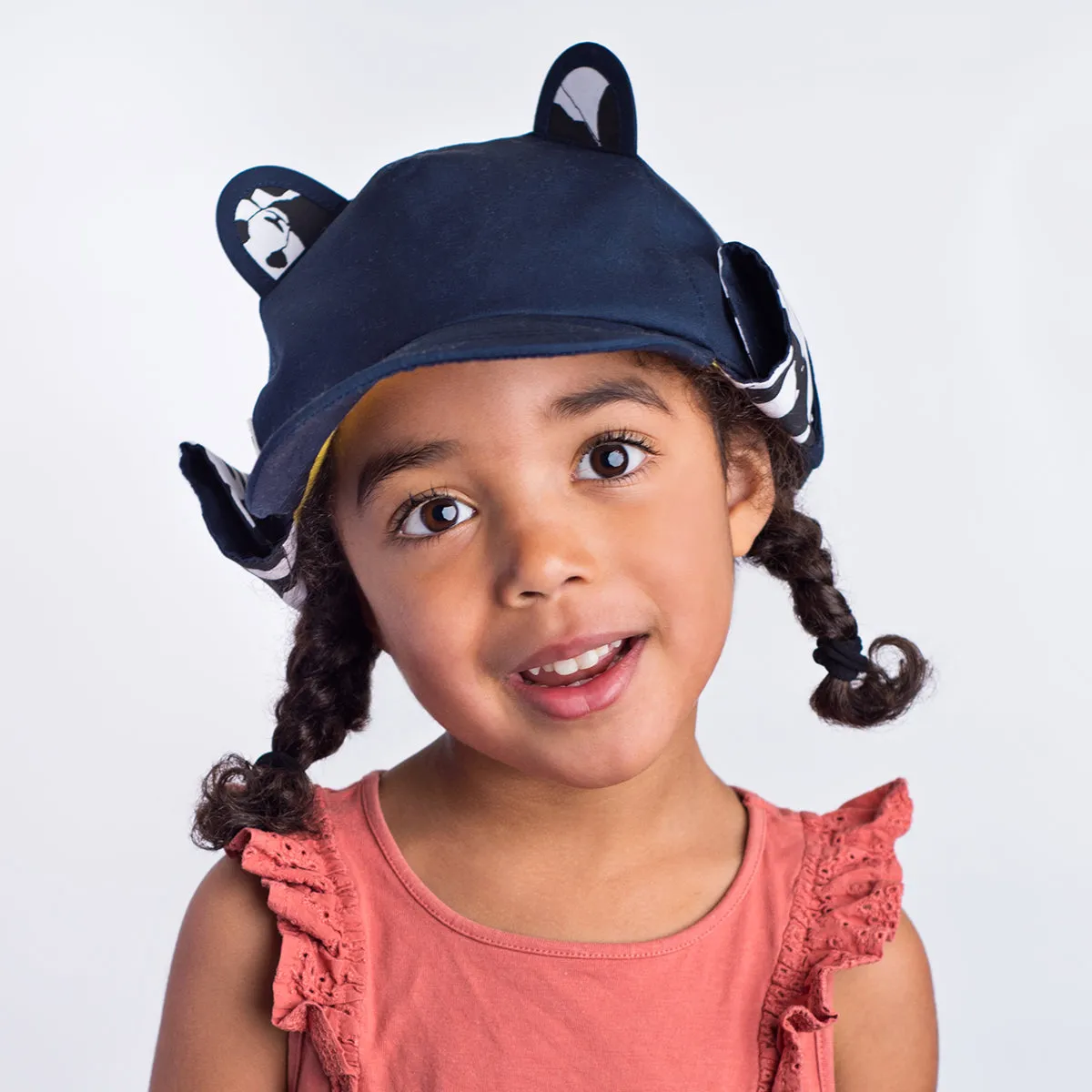 Kids Cub sun hat with neck flap: Navy