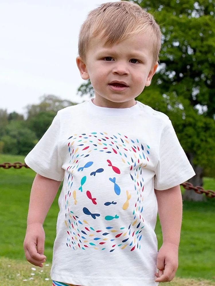 KITE Organic - Fishy Fishy Multi coloured T-shirt