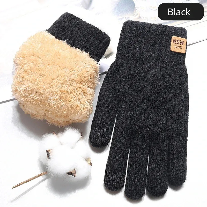 Knitted Thermal Winter Gloves -Touchscreen Full-Finger