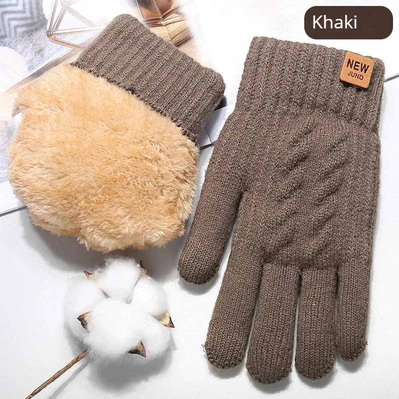 Knitted Thermal Winter Gloves -Touchscreen Full-Finger